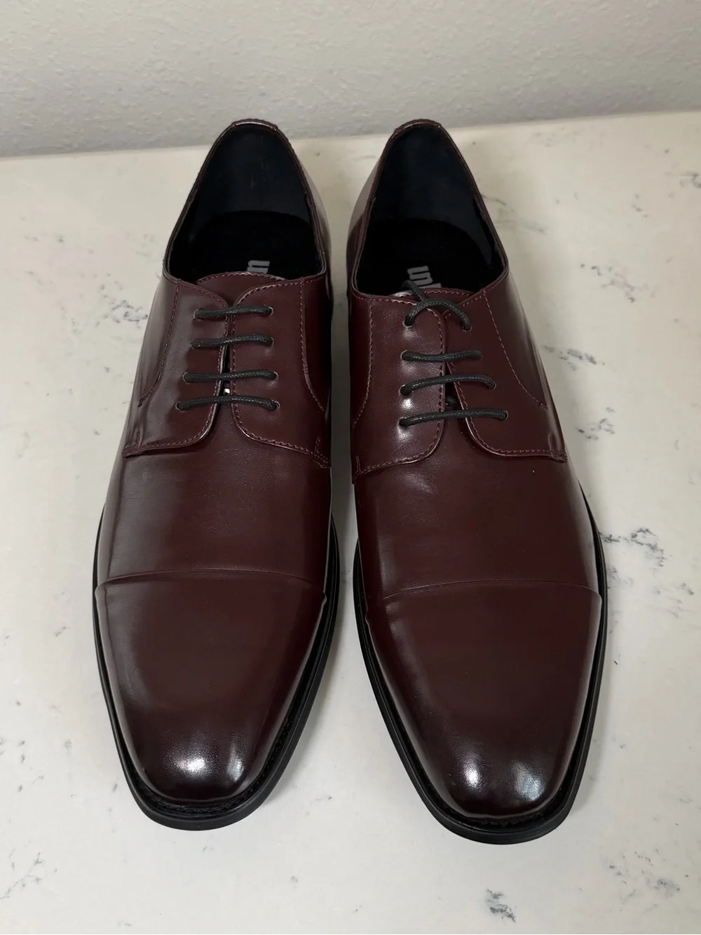 Unlisted by Kenneth Cole Men's Burgundy Leather Derby Shoes